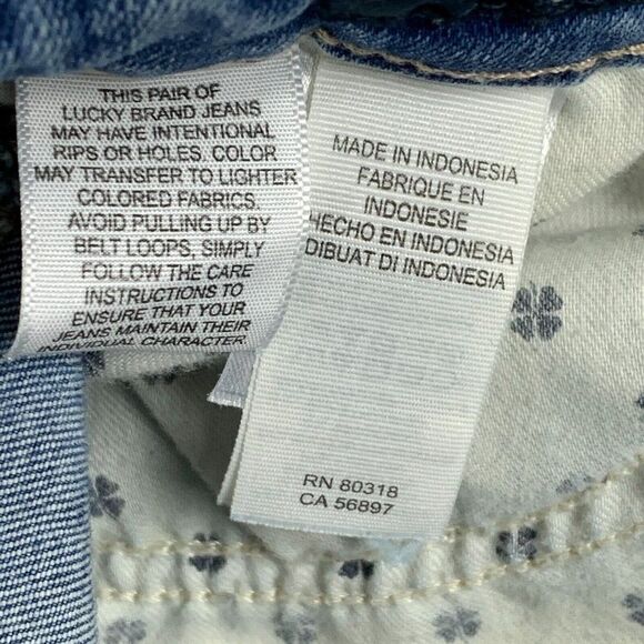 Lucky Brand sz 2 26 Jeans Ava Legging Jegging Skinny Destroyed Inseam 28" - Picture 10 of 11